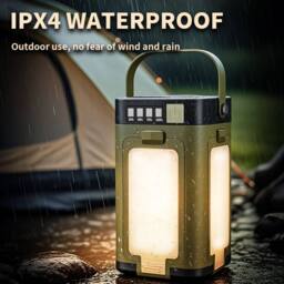 Obasyhig Four-Leaf Folding Solar Outdoor Camping Lamp in Green - thumbnail 6