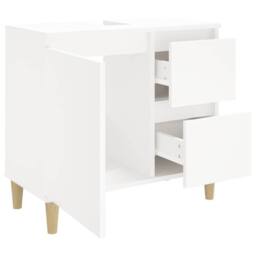 Berkfield Home Bathroom Cabinet White 65x33x60 cm Engineered Wood - Size: 65 x 33 x 60 cm - thumbnail 6