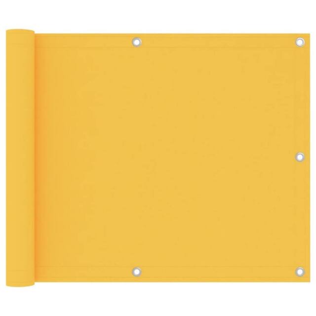 Berkfield Home Balcony Screen Yellow 75x600 cm Oxford Fabric - image 1