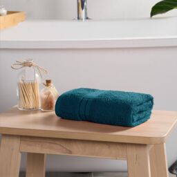 OHS Luxury Hand Towel 100% Cotton Bathroom in Teal - thumbnail 3