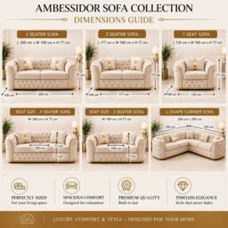 Stratus Interiors Ambassador Sofa Chesterfield Toronto Gold Trim Plush Velvet - Frills in Cream - Size: 2 Seater - thumbnail 5