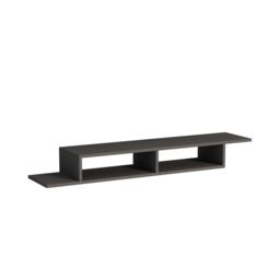Destina Home Floating TV Stand with Shelves Eldon in Dark Grey - Size: 1 Pack