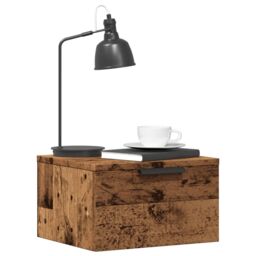 Berkfield Home Wall-mounted Bedside Cabinets 2 pcs Old Wood 34x30x20 cm in Brown - Size: 34 x 30 x 20 cm - thumbnail 1