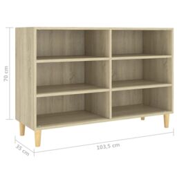 Berkfield Home Sideboard Sonoma Oak 103.5x35x70 cm Engineered Wood in Brown - thumbnail 6