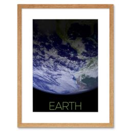 "Artery8 Wall Art Print NASA Our Solar System Earth Planet Image Space Artwork Framed 9X7 Inch in Beige - Size: W7"" x H9""" - thumbnail 1