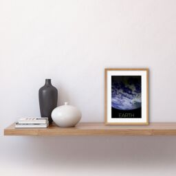 "Artery8 Wall Art Print NASA Our Solar System Earth Planet Image Space Artwork Framed 9X7 Inch in Beige - Size: W7"" x H9""" - thumbnail 2