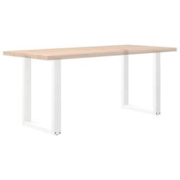Berkfield Home Modern Coffee Table Legs U-Shaped 2 pcs White 60x(72-73) cm Steel - thumbnail 8