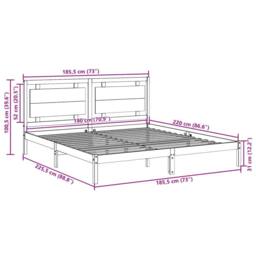 Berkfield Home Extra Long Bed Frame without Mattress¬†180x220 cm Solid Wood in Light Tan - Size: 180x220 cm - thumbnail 9