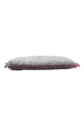 Living and Home Bohemian Style Tufted Square Chair Cushion with Tassels in Grey - Size: 40 cm x 40 cm - thumbnail 7