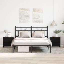 Berkfield Home Bedside Cabinet 2 pcs Black Oak 45x34x44, 5 cm Engineered Wood - thumbnail 1