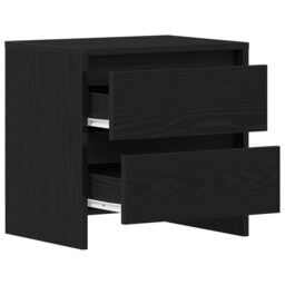 Berkfield Home Bedside Cabinet 2 pcs Black Oak 45x34x44, 5 cm Engineered Wood - thumbnail 5