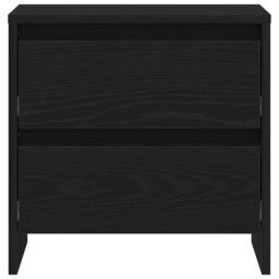 Berkfield Home Bedside Cabinet 2 pcs Black Oak 45x34x44, 5 cm Engineered Wood - thumbnail 7