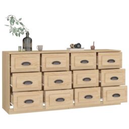 Berkfield Home Sideboards 2 pcs Sonoma Oak Engineered Wood in Brown - thumbnail 4