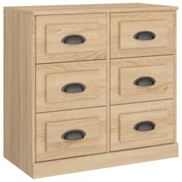 Berkfield Home Sideboards 2 pcs Sonoma Oak Engineered Wood in Brown - thumbnail 6