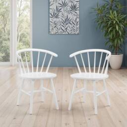 Cheshire Bellano Premium White Dining Chairs - Set of 2 - thumbnail 4