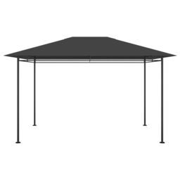 Berkfield Home Gazebo 384x281x270 cm Anthracite 180 g/m ² in Black - Size: 384 x 281 x 270 cm - thumbnail 2