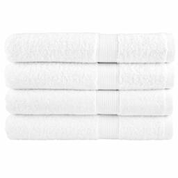 Berkfield Home Premium Sauna Towels SOLUND 4pcs White 80x200cm 600gsm - thumbnail 2