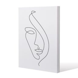Benjamin Tate Design Line Face drawing (Canvas Print) / 77 x 51 x 4cm in Natural - Size: 77 x 51 x 4 cm - thumbnail 1