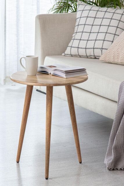 MH London Side Table Coffee & Side Tables Solid Wood Bedside Table for Living Room & Bedroom Judy in Natural - image 1
