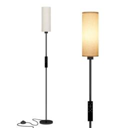 SPETLEK Modern LED Floor Lamp 3 Color Dimmable Reading Light Magnetic Remote in Black - thumbnail 1