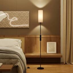 SPETLEK Modern LED Floor Lamp 3 Color Dimmable Reading Light Magnetic Remote in Black - thumbnail 3
