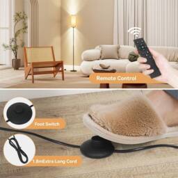 SPETLEK Modern LED Floor Lamp 3 Color Dimmable Reading Light Magnetic Remote in Black - thumbnail 4