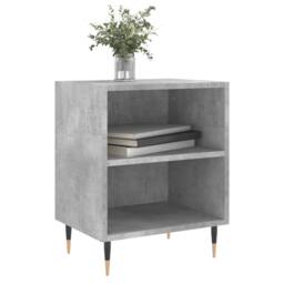 Berkfield Home Elegant Bedside Cabinets 2 pcs Concrete Grey 40x30x50 cm Engineer - Size: 40 x 30 x 50 cm - thumbnail 1