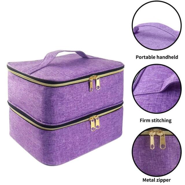 NESTLUNE Purple Nail Polish Carrying Case Bag Holder Storage Bag - image 1