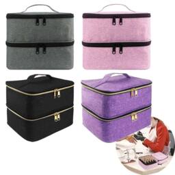 NESTLUNE Purple Nail Polish Carrying Case Bag Holder Storage Bag - thumbnail 2