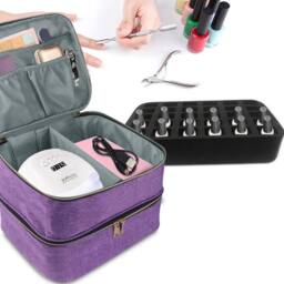 NESTLUNE Purple Nail Polish Carrying Case Bag Holder Storage Bag - thumbnail 5