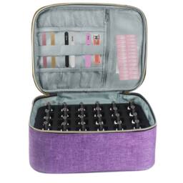 NESTLUNE Purple Nail Polish Carrying Case Bag Holder Storage Bag - thumbnail 3