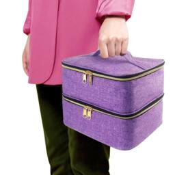 NESTLUNE Purple Nail Polish Carrying Case Bag Holder Storage Bag - thumbnail 4