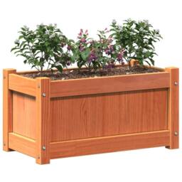 Berkfield Home Garden Planters 2 pcs Wax Brown Solid Wood Pine - thumbnail 4