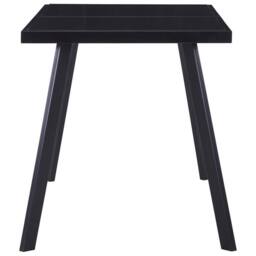 Berkfield Home Dining Table Black 140x70x75 cm Tempered Glass - Size: 140 x 70 x 75 cm - thumbnail 3