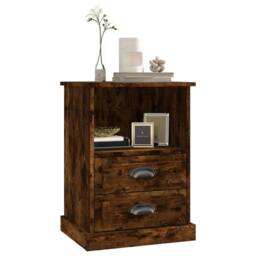 Berkfield Home Bedside Cabinet Smoked Oak 43x36x60 cm in Brown - Size: 43 x 36 x 60 cm - thumbnail 4