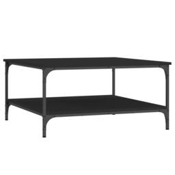 Berkfield Home Coffee Table Black 80x80x40 cm Engineered Wood - Size: 80 x 80 x 40 cm - thumbnail 6