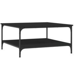 Berkfield Home Coffee Table Black 80x80x40 cm Engineered Wood - Size: 80 x 80 x 40 cm - thumbnail 1