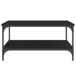 Berkfield Home Coffee Table Black 80x80x40 cm Engineered Wood - Size: 80 x 80 x 40 cm - thumbnail 5