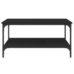 Berkfield Home Coffee Table Black 80x80x40 cm Engineered Wood - Size: 80 x 80 x 40 cm - thumbnail 4