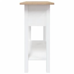 Berkfield Home Console Table Mexican Pine Corona Range White 90x34.5x73 cm - thumbnail 4
