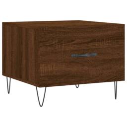 Berkfield Home Decorative Coffee Tables 2 pcs Brown Oak 50x50x40 cm Engineered Wood - Size: 50 x 50 x 40 cm - thumbnail 5
