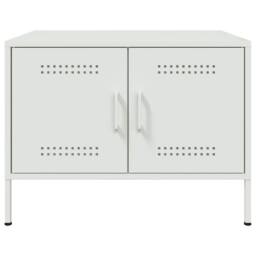 Berkfield Home Sturdy Coffee Table White 68x50x50.5 cm Steel - thumbnail 5