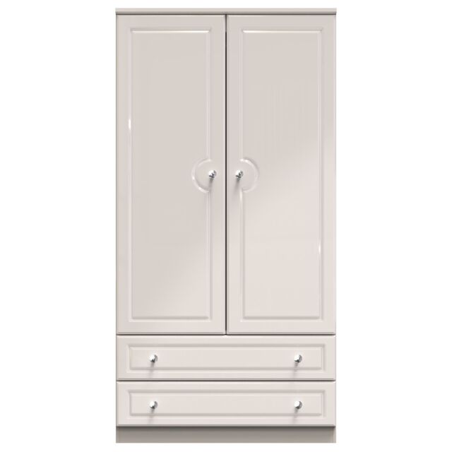 Ready Assembled 2 U Stratford Wide 2 Drawer Wardrobe (Ready Assembled) in Taupe - image 1