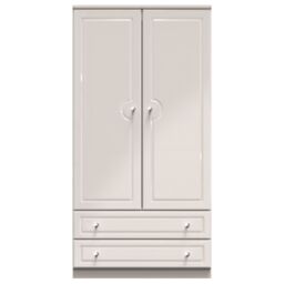Ready Assembled 2 U Stratford Wide 2 Drawer Wardrobe (Ready Assembled) in Taupe - thumbnail 1