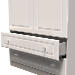 Ready Assembled 2 U Stratford Wide 2 Drawer Wardrobe (Ready Assembled) in Taupe - thumbnail 6