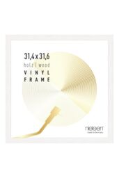 "nielsen Vinyl 12"" LP Record Album Display Frame, Wood, 34x34cm in White - Size: 34x34 cm" - thumbnail 1