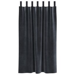 Berkfield Home Blackout Curtains with Hanging Loops 2 pcs Dark Grey Velvet - thumbnail 3