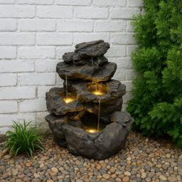 Monstershop Electric Water Feature - Rustic Rapids in Grey - thumbnail 4