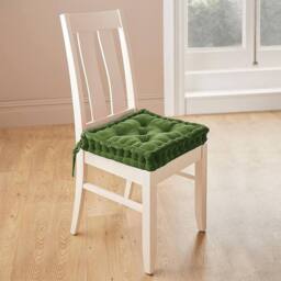 Coopers of Stortford Dining Chair Booster Cushion, L39cm x W39cm x D7.5cm in Green - thumbnail 1