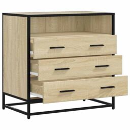 Berkfield Home Drawer Cabinet Sonoma Oak 70x41x70 cm Engineered Wood in Brown - Size: 70 x 41 x 70 cm - thumbnail 5